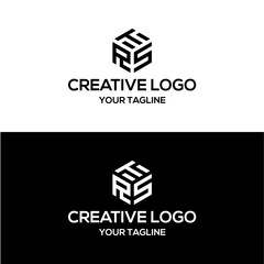 creative letter RTS  logo design vector