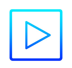 青いグラデーションの再生マーク