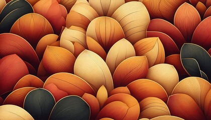 Obraz premium Petal Silhouettes background,Generative AI
