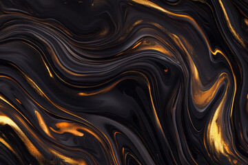 Fototapeta premium Liquid Gold And Black