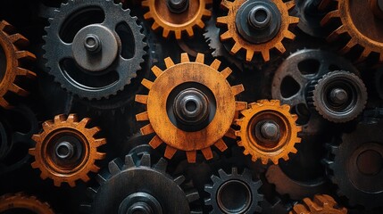 Gears symbolizing machinery and mechanics
