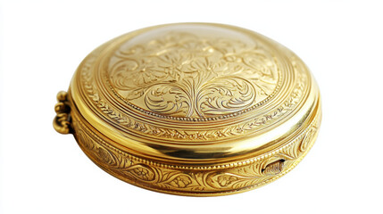 vintage gold locket with intricate engraving, showcasing beauty of craftsmanship