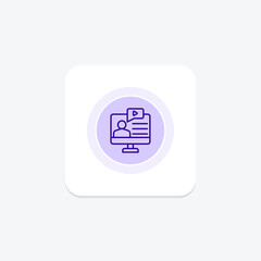 Fototapeta premium Online Course color circle icon , vector, pixel perfect, illustrator file