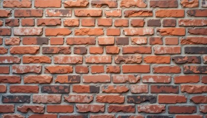 Obraz premium Title: Traditional Red Brick Wall Pattern with Rustic Charm