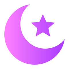 Obraz premium moon gradient icon