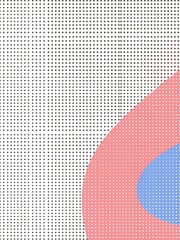 Abstract halftone white background with three colors overlay creating a modern and dynamic design, modern