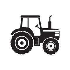 Farm Tractor silhouette vector, black and white silhouette, vector and&nbsp;illustration
