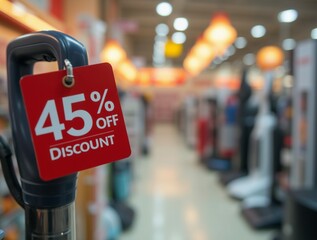 Sale alert: 45% off items in the store.