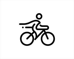 Obraz premium silhouette of a cyclist