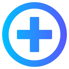 Obraz premium add gradient icon