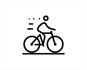 Obraz premium silhouette of a person riding a bike