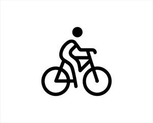 Obraz premium silhouette of a person riding a bike