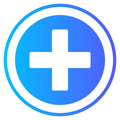 Obraz premium add gradient icon