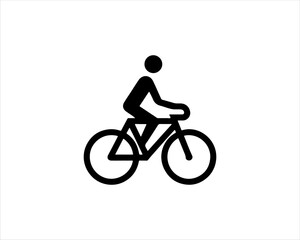 Obraz premium silhouette of a cyclist