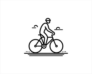 Obraz premium cyclist on a vector