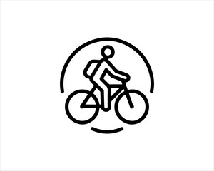 bicycle sign on a white