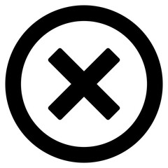 Obraz premium cross glyph icon