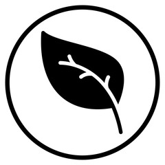 Fototapeta premium leaf glyph icon