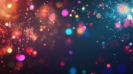 Obraz premium Fireworks Celebration: A Night Sky Spectacle