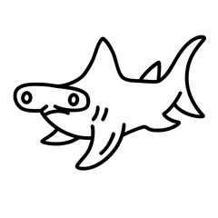 Cute ocean animal doodle 