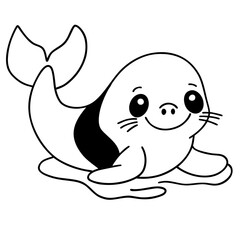 Cute seal doodle 