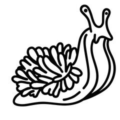 Cute sea slug doodle 