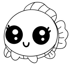 Cut fish doodle 