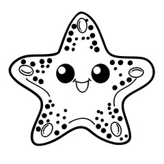 Cute starfish doodle 