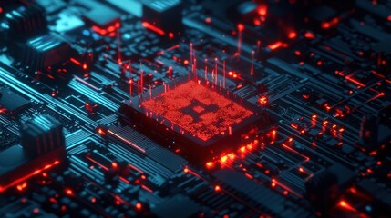 Obraz premium Explore the Intricacies of Modern Technology through Stunning Circuit Designs