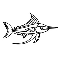 Cute sea animal doodle 