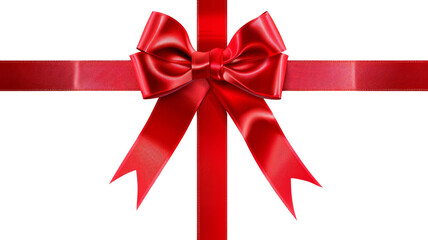 Red ribbon with bow design, perfect for gift presentation