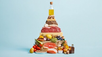 photography of Mediterranean diet pyramid