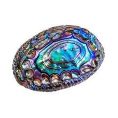 Fototapeta premium Abalone Shell with Iridescent Colors and Intricate Patterns