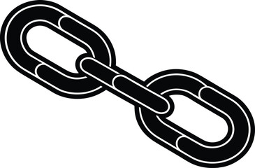 Chain link silhouette vector illustration