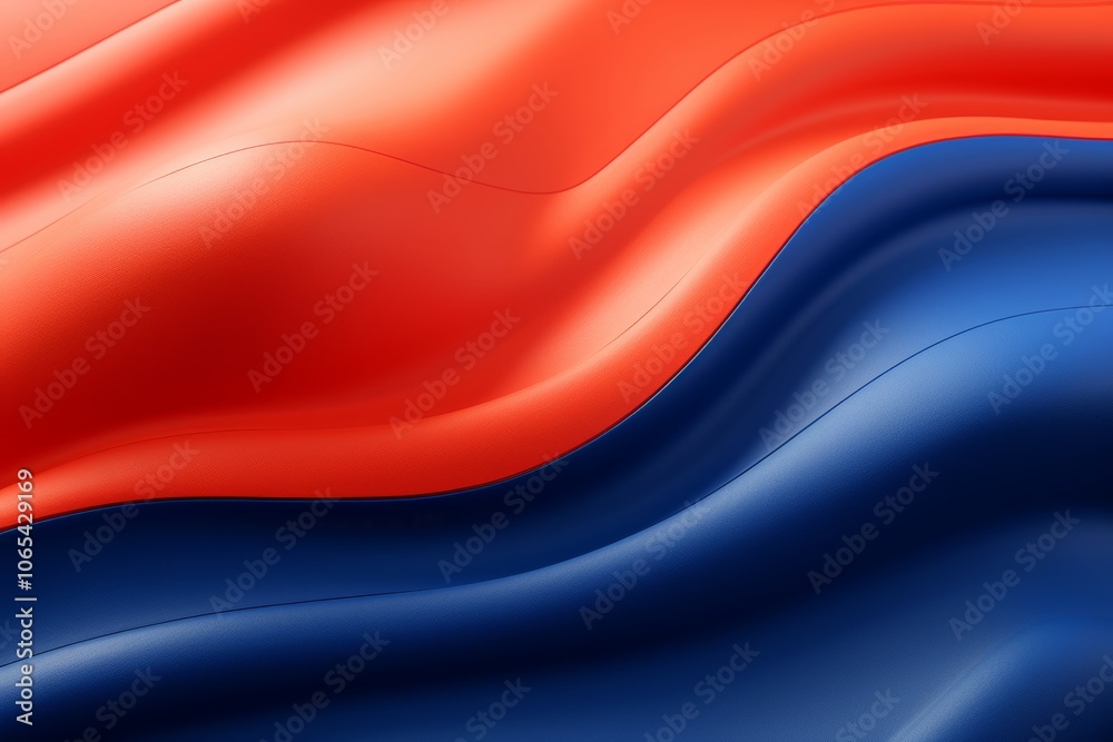 Poster contrasting wavy lines in business colors create depth and texture in visual design