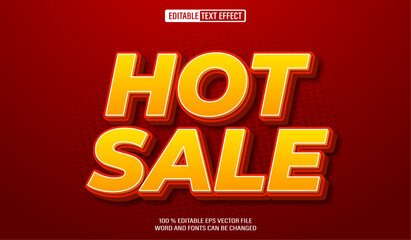 Editable 3d text style effect - Hot Sale  text effect Template