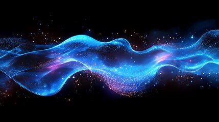 Obraz premium Explore dynamic light waves transforming digital art