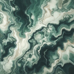 Green Marble Texture with Gold and Silver Veins, Abstract Mineral Pattern.