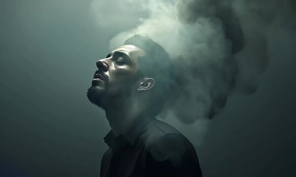 overthinking like smoke coming out of his head video