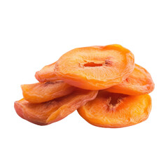 Dried Peach Slices Piled Neatly, Appealing Orange Color