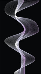 dynamic 3D The pole is wavy White to light and dark purple tones.
