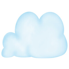 Fototapeta premium Beautifully shaped and colorful blue cloud painting.