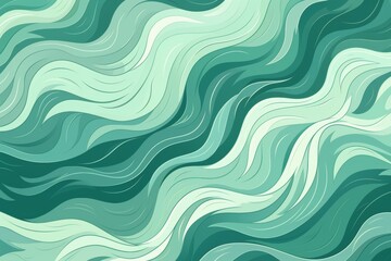 Fototapeta premium Abstract emerald green wave captivating water textures against a crisp background
