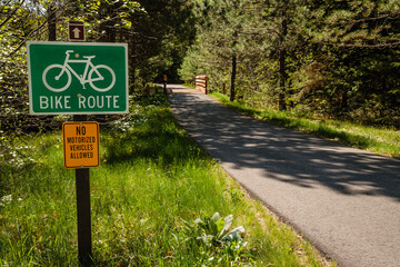 Biking trail in northern Wisconsin.  Vilas County, Wisconsin © Drake Fleege