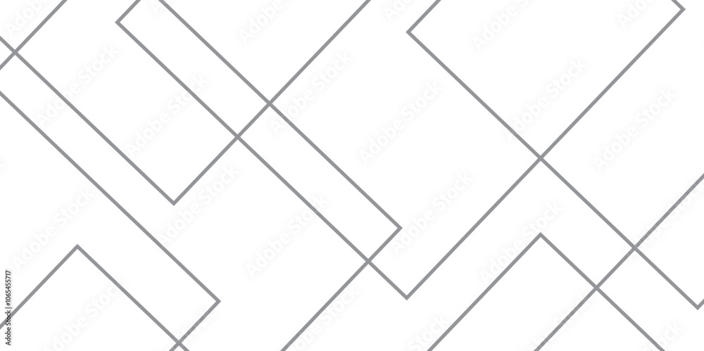 Leinwandbilder grey geometric overlapping square seamless pattern. modern white transparent material in triangle te