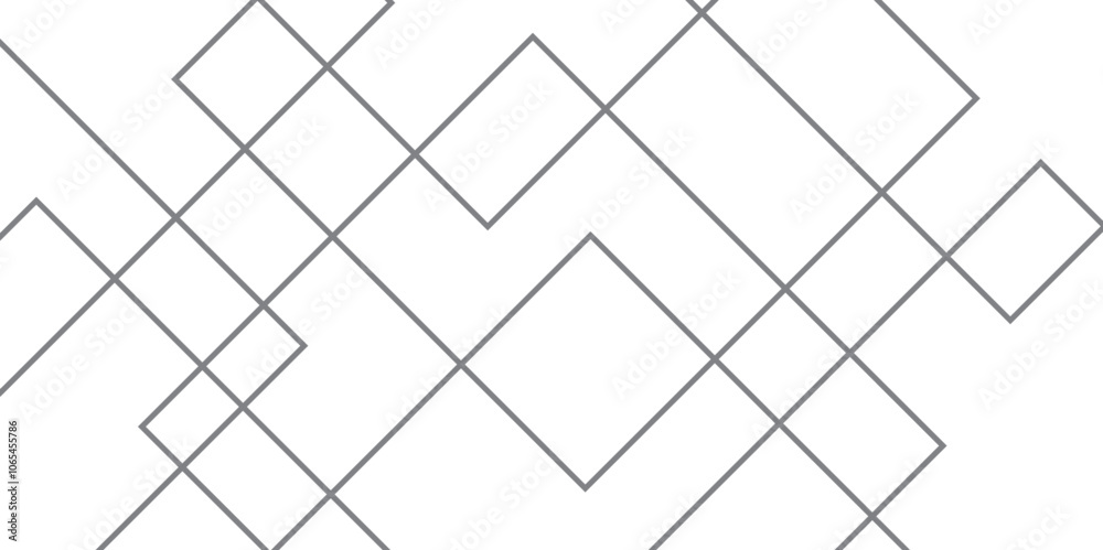Poster grey geometric overlapping square seamless pattern. Modern white transparent material in triangle technology line vector background. abstract style hipster isolated geometric outline corporate design