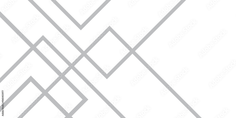 Leinwandbilder grey geometric overlapping square seamless pattern. modern white transparent material in triangle te