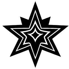 Obraz premium Add bold cultural flair with tribal star graphics Perfect for designs that embrace heritage symbolism and intricate geometric style