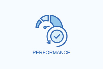 Obraz premium Performance vector or logo sign symbol illustration