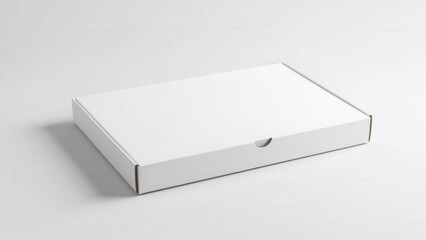 White long pizza box in a clean setting, ideal for branding mockups and product displays
